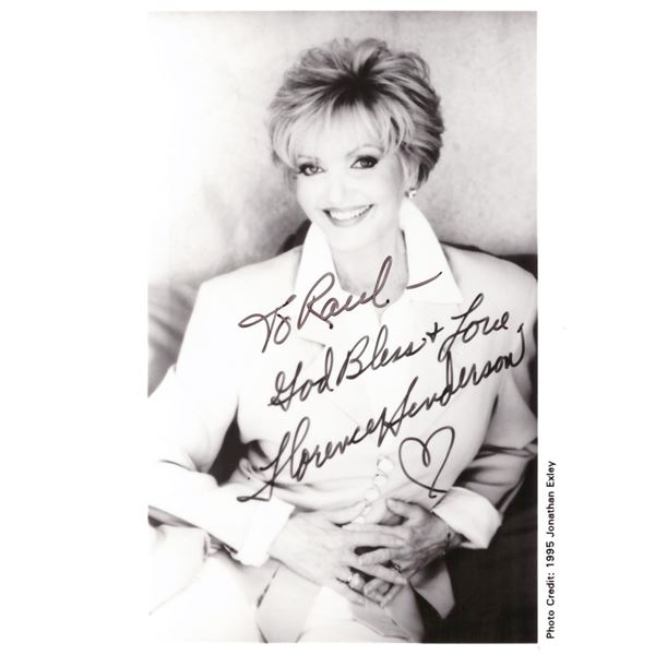 Florence Henderson signed Brady Bunch photo