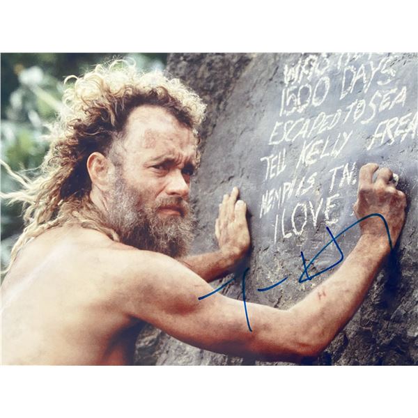 Cast Away Tom Hanks signed movie photo