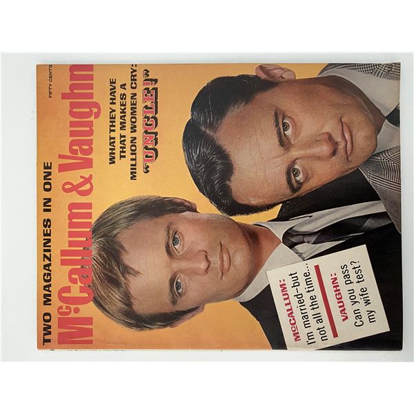 David McCallum Signed McCallum and Vaughn Magazine.