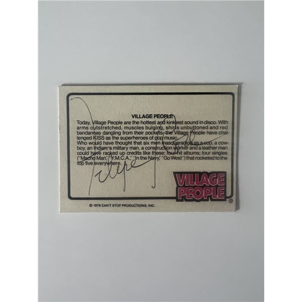 Village People Felipe Rose signed trading card