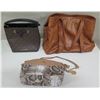 Image 1 : Qty 3 Bags: Michael Kors, Snakeskin Design, etc