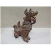 Image 2 : Carved Foo Dog Guardian Lion (damaged) 10" x 4" x 14"H