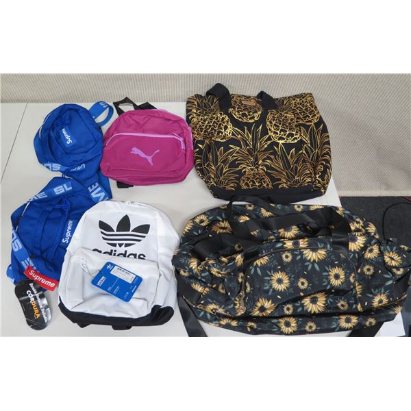 Qty 6 Bags, Fanny Packs, Backpacks, Misc Sizes & Designers