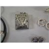 Image 8 : Misc Costume Jewelry: Pins, Decals, Earrings, Watch, etc, Jewelry & Wooden Boxes