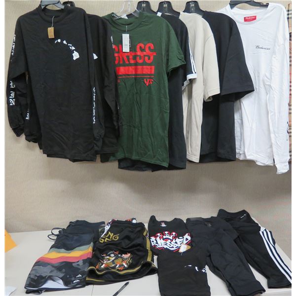 Misc Clothing:  Shirts, Shorts, Sweatpants, Misc Sizes & Designers