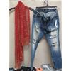 Image 2 : Misc Clothing:  Shirts, Jeans & Cut-Offs, Shawl, Misc Sizes & Designers
