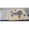 Image 1 : Dragon Area Rug 36" x 32" & Fabric 54" x 32"