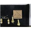 Image 8 : Qty 2 Pair Costume Dangle Bead Earrings & Red Metal Ring
