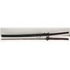 Image 1 : DOUBLE KATANA PRACTICE SWORDS IN ONE SHEATH