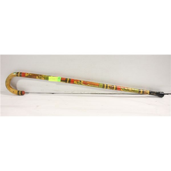 VINTAGE TRIBAL CARVED WOOD 36" CANE