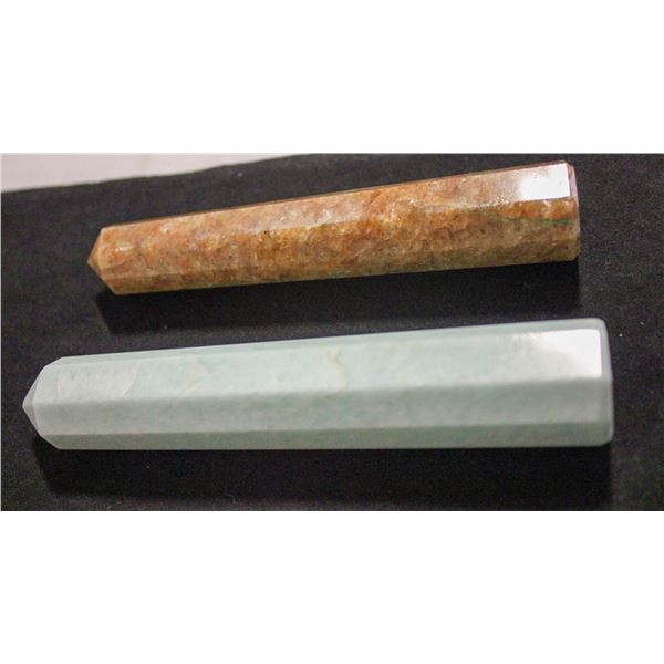 CRYSTAL TOWERS AMAZONITE & GOLD QUARTZ