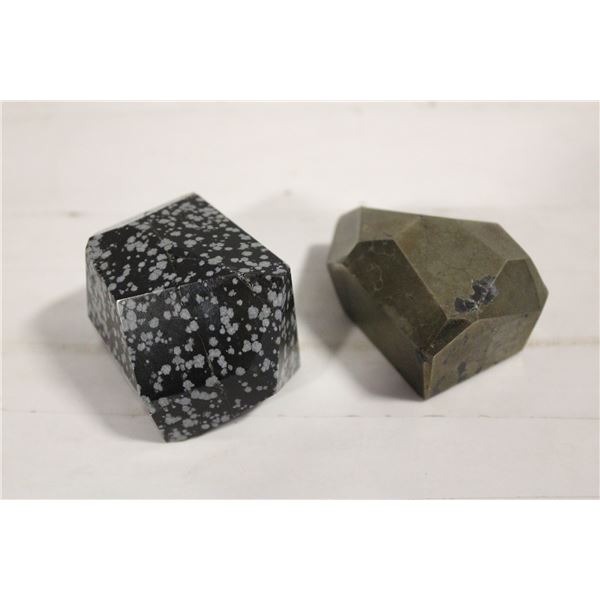 LARGE PYRITE & SNOWFLK OBSIDIAN CHUNKS