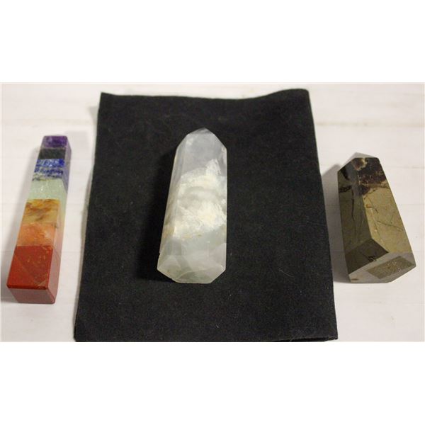3 CRYSTAL TOWERS 3.5 INCH