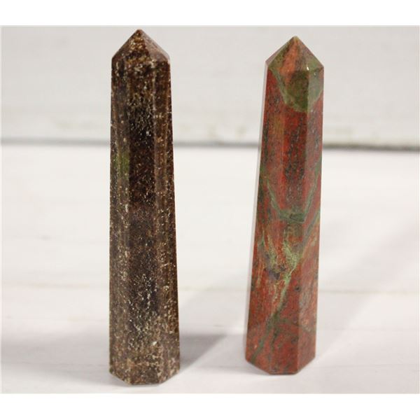 CRYSTAL TOWERS ARAGONITE & UNAKITE 4.5"