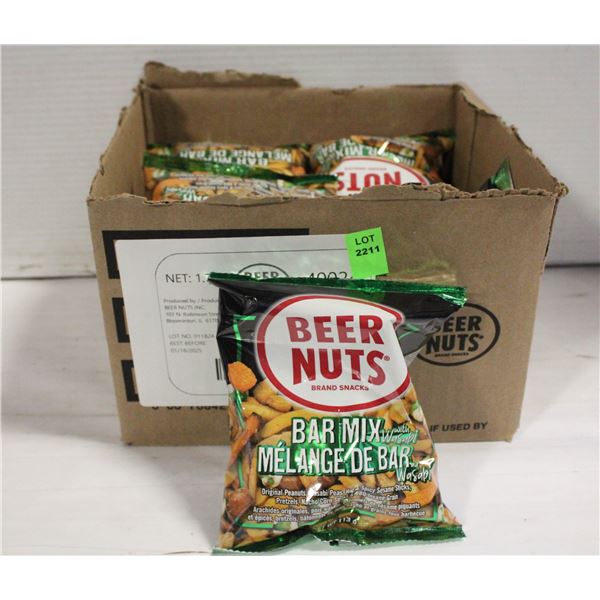 CASE OF 12X113G BEER NUTS BAR MIX W WASABI
