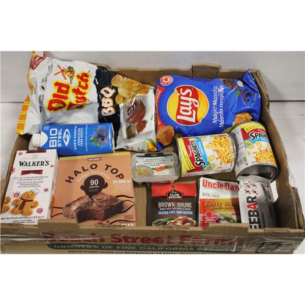 FLAT OF NON-PERISHABLE FOOD PRODUCTS