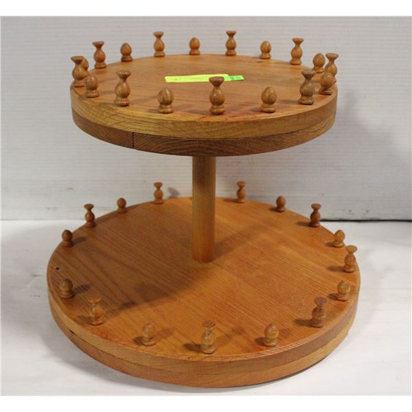 2 TIER SOLID WOOD LAZY SUSAN THERE IS ONE