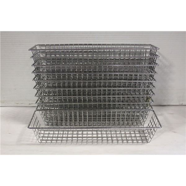 METAL BASKET STYLE ORGANIZERS- LOT OF 10