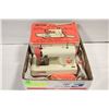 Image 1 : VINTAGE CRYSTAL MINI SEWING MACHINE W/ORIGINAL