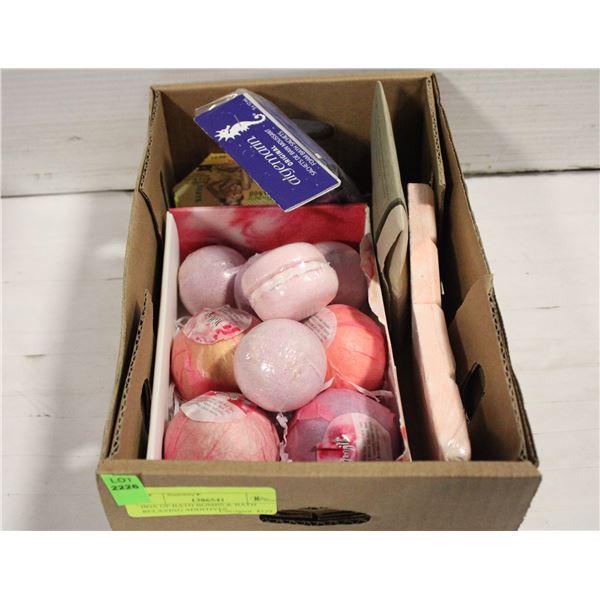 BOX OF BATH BOMBS & BATH RELAXING ADDITIVES