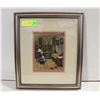 Image 1 : ANTIQUE FRAMED NEEDLE POINT- 14" X 12.5"