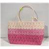 Image 1 : VINTAGE APRIL CORNELL WOVEN STRAW BAG- 19" X 11"