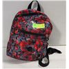Image 1 : KIPLING BRAND FLORAL CANVAS BACKPACK- 12" X 11"