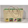 Image 1 : VINTAGE WOVEN STRAW "FRUIT" PURSE/BAG