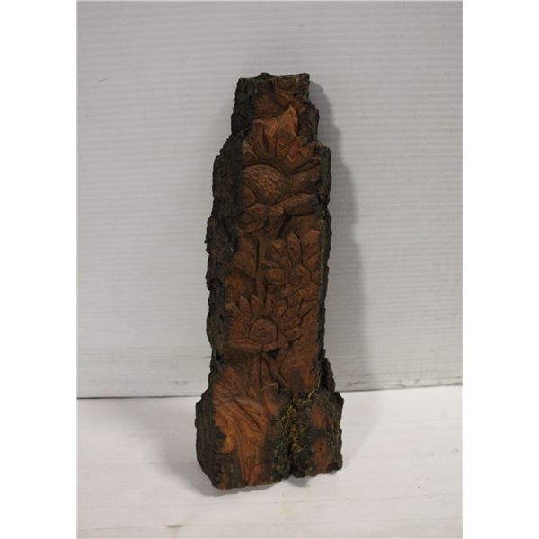 HAND CARVED WOOD "DAISY'S" WALL PLAQUE-