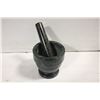 Image 1 : GREEN MARBLE MORTAR & PESTLE