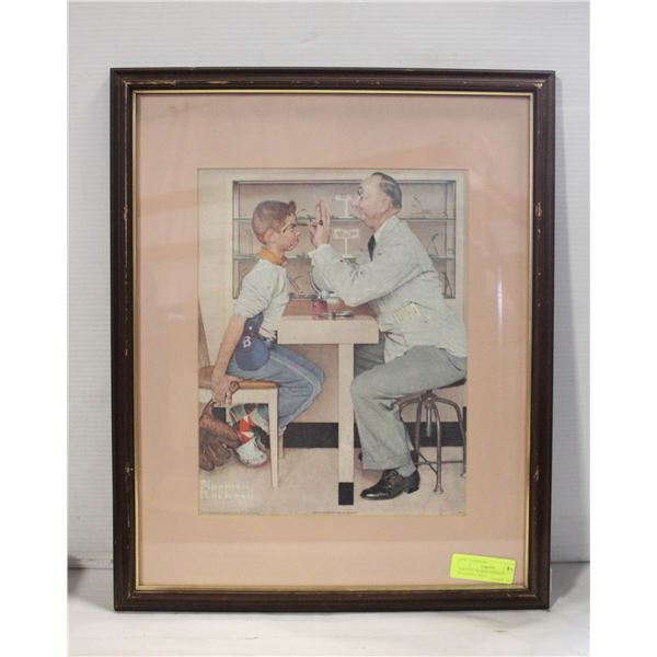 VINTAGE FRAMED NORMAN ROCKWELL 18X22