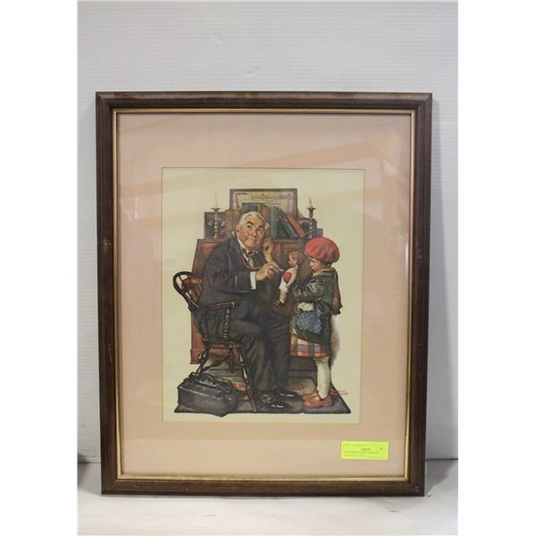 VINTAGE FRAMED NORMAN ROCKWELL 18X22