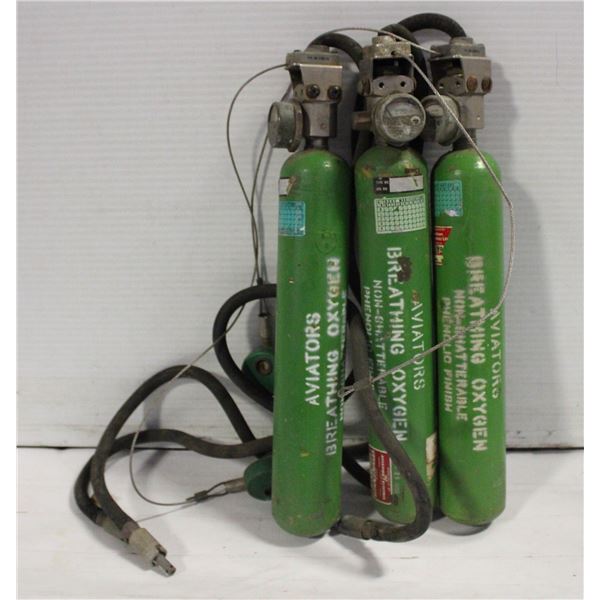 VINTAGE AVIATORS BREATHING OXYGEN BOTTLES
