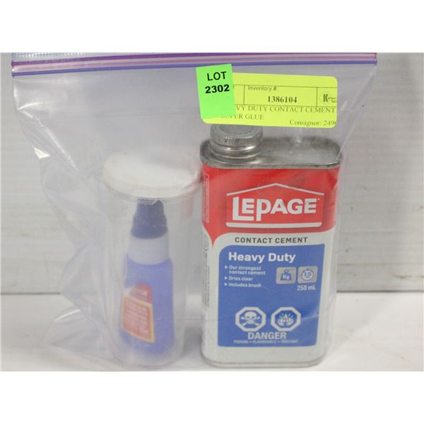 HEAVY DUTY CONTACT CEMENT & SUPER GLUE