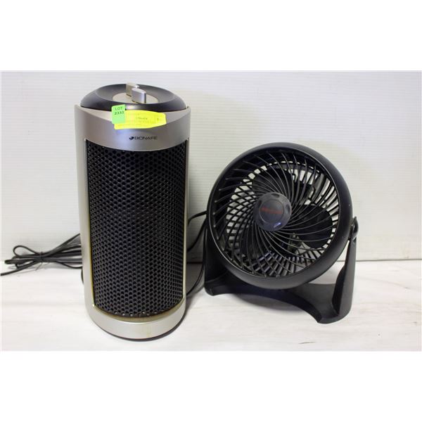 BIONAIRE FAN/HEATER AND HONEYWELL FAN