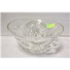 Image 1 : LARGE GLASS SERVING PLATTER 14" WIDE & 7" HEIGHT