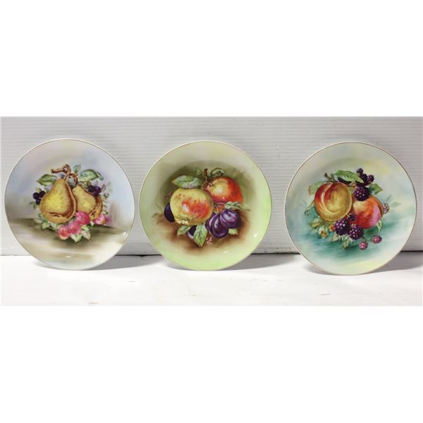 3 MADE IN JAPAN FRUIT DESIGN PLATES