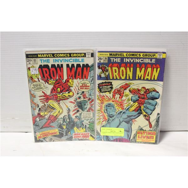 MARVEL COMICS IRON MAN #65,70 (1974)