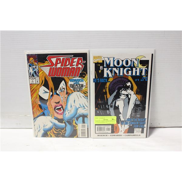 MARVEL COMICS SPIDER WOMAN #1, MOON KNIGHT #1