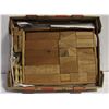 Image 1 : ANTIQUE WOOD PLAY BLOCKS SET 16.5" X 12.5