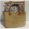 Image 1 : 2 VINTAGE KNITTING/CROCHET TOTES TOGETHER-ESTATE