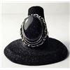 Image 1 : 29)  NATURAL OVAL BLUE SUN STONE SIZE 7.5 RING