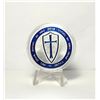 Image 1 : 8)  ENCAPSULATED, SILVER TONE WITH BLUE ENAMEL,