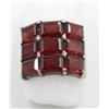 Image 1 : VINTAGE HEAVY SILVER 9 BAGUETTES RING 925 SIZE 7-1