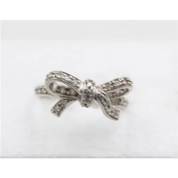 SILVER BOW RING 925 SIZE 10