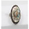 Image 1 : MOTHER OF PEARL STERLING SILVER RING SIZE 4-1/2