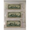 Image 2 : 1867 1967 CANADA ONE DOLLAR BILLS NO SERIAL #'S
