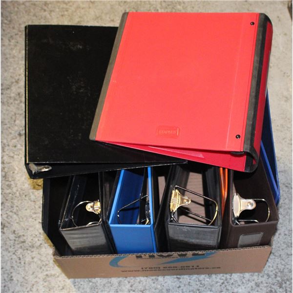 TEN 2" AND 3" BINDERS