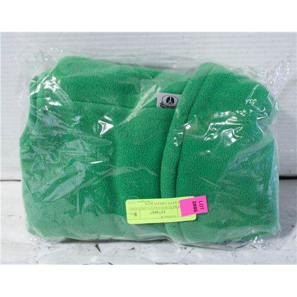 PET STRETCH FLEECE LOVELONG WEAR VEST GREEN NEW