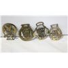 Image 1 : ANTIQUE HORSE BRASS MEDALLIONS- LOT OF 4 ASSORTED